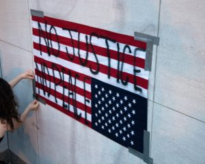USA Flag - no justice - no peace