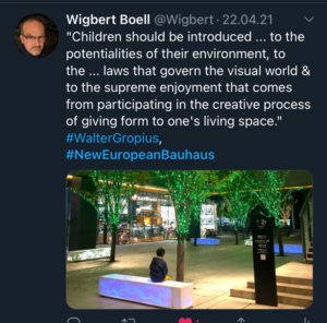 Wigbert Boell - quote from Walter Gropius / Bauhaus